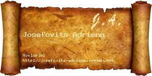 Josefovits Adrienn névjegykártya